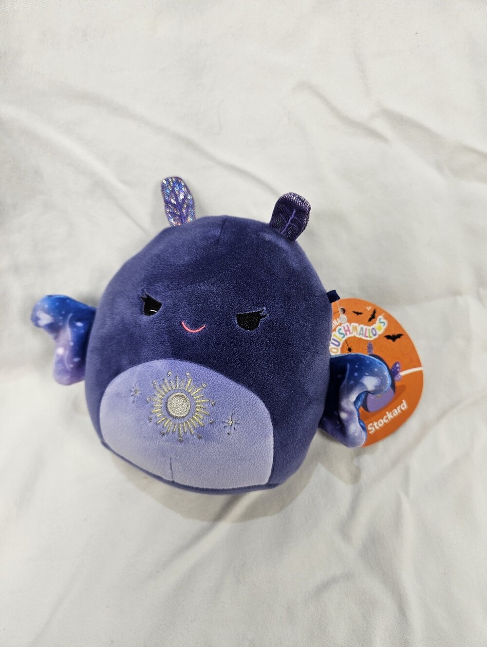 Squishmallows Purple Stockard the Moth Sun Embroidered Plush, Halloween 2025 NWT